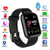 OUYAWEI Smartwatches Bluetooth Heart Rate Blood Pressure Smart Watch Fitness Tracker Bracelet Black