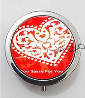 BlackKey Too Sassy For You 3-Compartment Decorative Pocket Gift Box Case Organizer for Pill, Color 1 -765