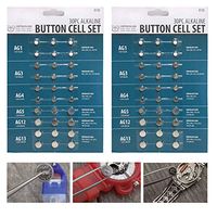 60 X Assorted Sizes Button Cell Alkaline Batteries Set AG1 AG3 AG4 AG5 AG12 AG13