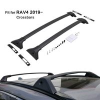 Kingcher 2 Pieces Cross Bars Fit for Toyota RAV4 2019 2020 Black Crossbars Roof Rack Baggage Luggage Lockable