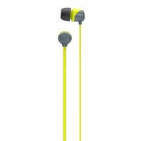 Skullcandy Jib In-Ear Noise-Isolating Earbuds, Lightweight, Stereo Sound and Enhanced Base, Wired 3.5mm Jack Connectivity, Gray/Hot Lime
