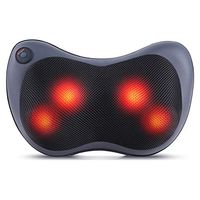 Shiatsu 3D Pillow Massager with Heat, RAKZU Electric Pillow Back Neck Massager, Shiatsu and Deep Tissue Kneading Massager for Cervical, Shoulder, Waist, Muscle Pain Relief Car Home Mother's Day Gift