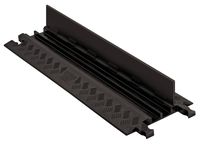 Guard Dog GD2X75-ST-B/B Polyurethane Heavy-Duty 2-Channel Low-Profile Cable Protector with Standard Ramp, Black Lid with Black Ramp, 36" Length x 11.94" Width x 1.5" Height