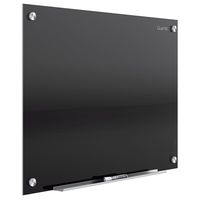 Quartet Glass Whiteboard, Magnetic Dry Erase White Board, 4 x 3 feet, Infinity, Black Surface (G4836B)