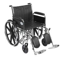 Drive Medical Sentra EC Heavy Duty Wheelchair with Various Arm Styles and Front Rigging Options, Black, Bariatric, 20 Inch
