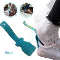 MOGOI Lazy Shoes Helper for Easy to Wear Shoes, Portable Shoe Lifting Helper, Sock Slider Handled Shoe Horn for Seniors, Kids, Disabled and Pregnancy - Perfect for Everyday Use (1pcs, Blue)