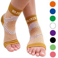 BLITZU Plantar Fasciitis Socks with Arch Support, Foot Care Compression Sleeve, Eases Swelling & Heel Spurs, Ankle Brace Support, Relieve Pain Fast Nude L-XL