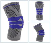 LIPOVOLT® Silicone Spring Knee Brace Sport Support Strong Meniscus Compression Protection (M Girth 14"-16.5")