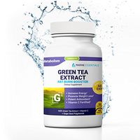 Marine Essentials Green Tea Extract - Green Tea Extract Natural Weight Loss Supplement with Vitamin C and Antioxidant Grape Seed Extract (60 Fat Burner Capsules)