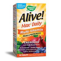 Nature's Way Alive! Premium Max3 Daily Multi-Vitamin Energizer with Food Based Blends, 90 Count