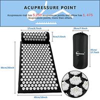 ZHLXZ Massager Cushion Massage Yoga Mat Acupressure Relieve Stress Back Body Pain Spike Mat Acupuncture Massage Yoga Mat,Black