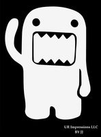 UR Impressions Domo Waving Decal Vinyl Sticker Graphics Car Truck SUV Van Wall Window Laptop Tablet|White|5.5 X 4.3 Inch|JJURI009
