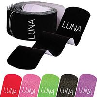 Luna Body Kinesiology Pro Sport Athletic Tape in Finisher Black, 20 Pre Cut Strips, Cotton/Spandex Kinesio for Athletics, Knee and Shoulder Pain, and Physical Therapy