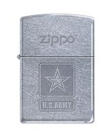 Zippo US Army Logo Lustre Etch Street Chrome Pocket Lighter