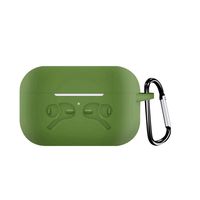 for New AirPods Pro Case (Front LED Visible), JKRED Premium Silicone Protective Skin Shock-Proof Case Cover for Apple AirPods Pro 2019 Wireless Charging Case, Unique Pattern Design (Army Green)