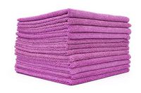 The Rag Company (12-Pack) 12 in. x 12 in. Commercial Grade All-Purpose Microfiber Highly Absorbent, LINT-Free, Streak-Free Cleaning Towels (Lavender Purple)