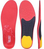Valsole Sport Insoles for Plantar Fasciitis Women and Men Full Length Shoe Insert with Arch Support-Shock Absorption & Cushioning Insert for Flat Feet, Heel Spurs & Foot Pain (Red, US 6.5-9 Women)