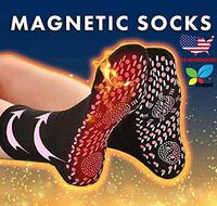 Magnetic Socks, STCORPS7 Self Heating Socks, Magnetic Therapy Socks, Magnetic Compression Socks, Tourmaline Socks Comfortable Breathable Massage Anti-Freezing Warm Foot Socks Outdoor, Black (Black)