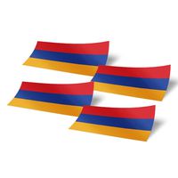 Armenia Armenians 4 Pack of 4 Inch Wide Country Flag Stickers Decal for Window Laptop Computer Vinyl Car Bumper 4
