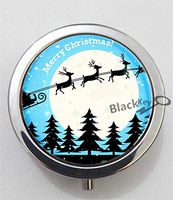 BlackKey Christmas 3-Compartment Decorative Pocket Gift Box Case Organizer for Pill, Color 1 -2291