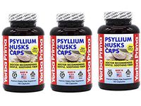 Yerba Prima, Psyllium Husks Caps, 3 Pack (180 Capsules)