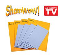 The Original Shamwow - Super Absorbent Multi-purpose Cleaning Shammy (Chamois) Towel Cloth, Machine Washable, Will Not Scratch (8 Pack: 4 Large Orange and 4 Small Blue)