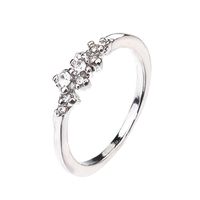 Ring, Balakie Lady Floral Transparent Diamond Flower Vine Leaf Rings Wedding Gift (Silver, 10)
