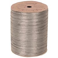 JAM PAPER Raffia Ribbon - Silver - 100 Yards per Spool - Sold Individually