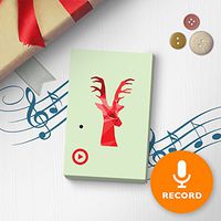 Minimalist Tag with Sound | Minimalist Gift Tags, Box Recorder, Christmas Sound Recorder | Sound Tag Stick-on 00057 (10sec Recordable)