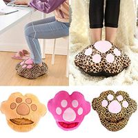 Sohune Bear Paw USB Powered Winter Foot Warmer Shoes Soft Plush Pet Heating Heater Cushion Slipper