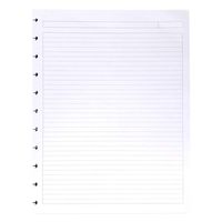 Letter Size 8.5 X 11 Ruled/Lined 120gsm Refill Paper For 11 Discs Discbound Notebook and Journal - Discette - White, 100 Sheets, 200 Pages