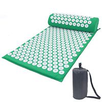 Bbshoping Acupressure Mat and Pillow Massage Set for Back and Neck Pain Relief,Chronic Back Pain Treatment Relieves Stress of Lower Upper, Back, Neck, and Sciatic Pain (Green)