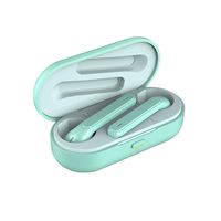 MIMEI True Wireless Earbuds 5.0 Bluetooth Headphones in-Ear Stereo Wireless Earphones with Microphone Binaural Calls, One-Step Pairing, Total 21 Hours, True Free Plus (15.5 X 10.2 X 3 cm, Green)