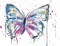 Butterfly Children's Blank Note Card Assortment: 4 Artistic All Occasion Watercolor Cards, with Envelope