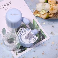 Contact Lens Cleaner Machine Cleaning Box - Small Automatic Portable Practical Plastic Rotating Cleaning Case - Easy to Use Lens Daily Care - Wonderful Gifts - Contact Lens Care (Blue)