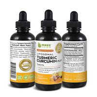 Maxx Herb Liposomal Turmeric Curcumin Plus Liquid Extract (4 Oz Bottle & Dropper) with Black Pepper (BioPerine) & Ginger for Healthy Joints, Inflammation Response & Antioxidant Support - 60 Servings