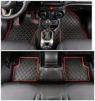 Nicebee Red Rubber Fashion Interior Carpets Slush Liner Synthetic Leather Floor Mat For Jeep Renegade 2014 UP
