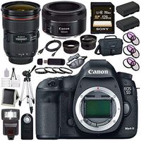 Canon EOD 5D III Digital Camera + EF 24-70mm f/2.8L II USM Lens + Canon EF 50mm f/1.8 STM Lens + LPE-6 Lithium Ion Battery + Canon 100ES EOS shoulder bag Bundle 15