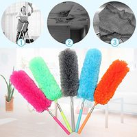 Gotian Retractable Clean Brush Soft Duster Brush Anti Dusting Brush Home Cleaning - Great for Car, Window Blinds, Ceiling Fans, Crown Molding, Bookshelves - 1x Duster (40cm; Max Long 88cm) (green)