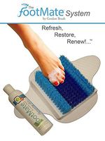 Footmate System Foot Massager & Scrubber w/ Rejuvenating Gel (Blue Blue White Base)
