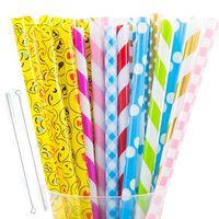 30+2 Pcs Reusable Straws, FDA Approved Plastic Reusable Straws, Thick Straws, Fit for Mason Jar, 20 Ounce and 30 Ounce Yeti Tumbler, with 2 Cleaning Brush