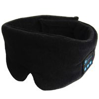 YOEDAF Bluetooth Sleep Eye Mask Headphones Wireless Sleeping Eye Shades Cover Handsfree Music Headset Soft Earphone Stereo for Travel (Black)