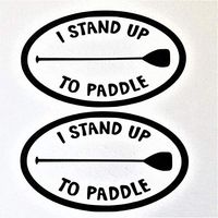 Chase Grace Studio Stand Up Paddle Board (2 Pack) Paddleboards SUP Vinyl Decal Sticker|Black|Cars Trucks SUVs Vans Laptops Walls Glass Metal|5.5" X 3.25"|CGS957