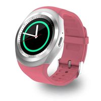 Bluetooth Smart Watch Fitness Activity Support SIM Card for Android (Pink)
