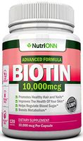 BIOTIN 10,000 MCG - 120 Capsules - Designed for Hair Growth, Strong Nails and Healthy Skin - Pharmaceutical-Grade Natural d-Biotin (Vitamin B7) - Advanced Formula to Enhance Your Results