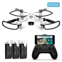 Amcrest A4-W Skyview WiFi FPV Drone Quadcopter w/Camera HD 720P, Training Drone Beginner, 2.4ghz WiFi Helicopter w/Remote Control, Smartphone Control, 2 x Additional Batteries Included (A4-W-Batt)