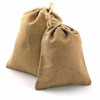Burlap Drawstring Bag 8x10 Inch Natural by Harvest Imports