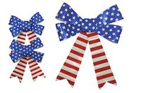 Set of Patriotic Stars and Stripes Bows, 1 Large and 2 Small