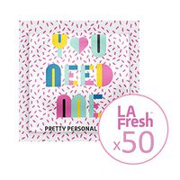 La Fresh Travel Feminine Hygiene Wipes - Portable and Discreet - 50 Individually Sealed Packets