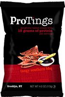 ProTings Protein Chips, Tangy Southern BBQ (4.0 oz), Multi-Serving Bags